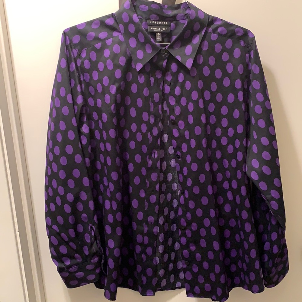 Deep purple/black dress shirt